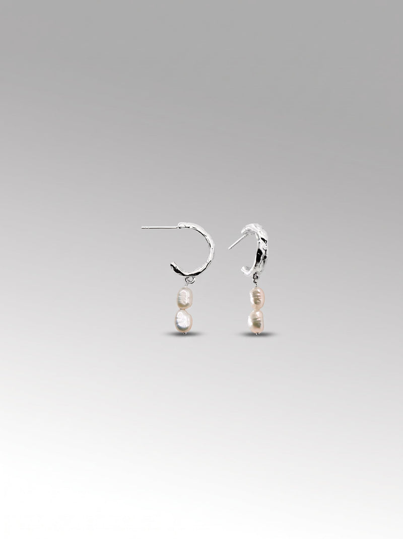 Arito Doble Perla earrings – Silver