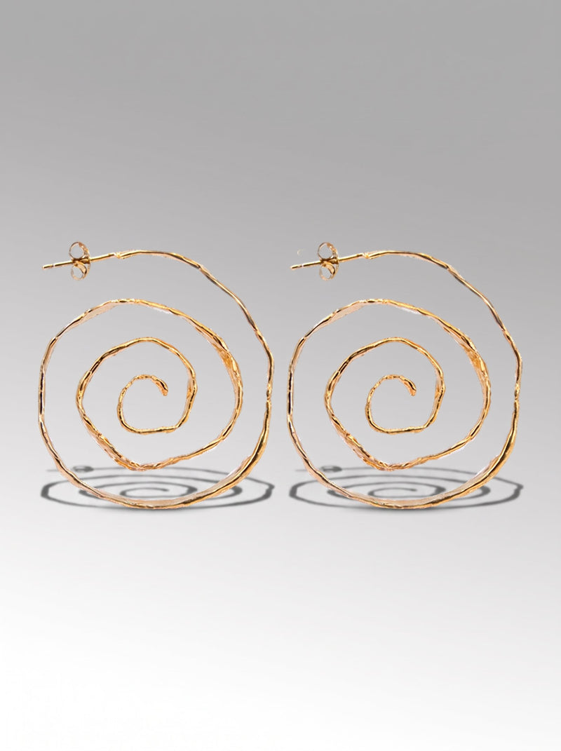 Espiral Hoops – Gold Plated