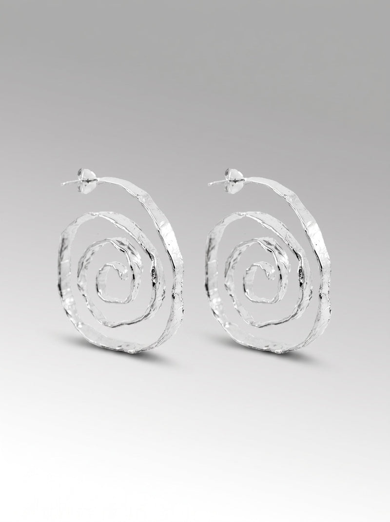 Espiral Hoops – Silver