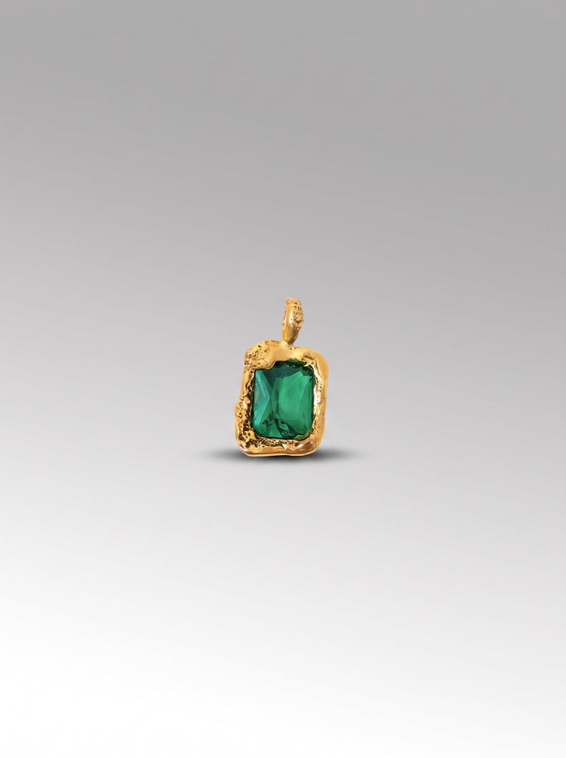 Iaio Charm – Gold Plated / Emerald