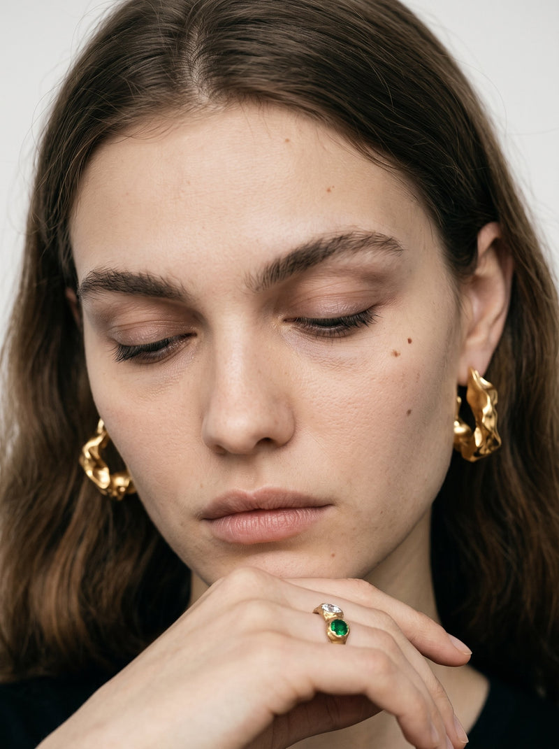 Jenner Hoops – Gold Plated