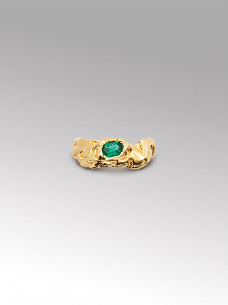 Judy ring – Gold Plated / Emerald