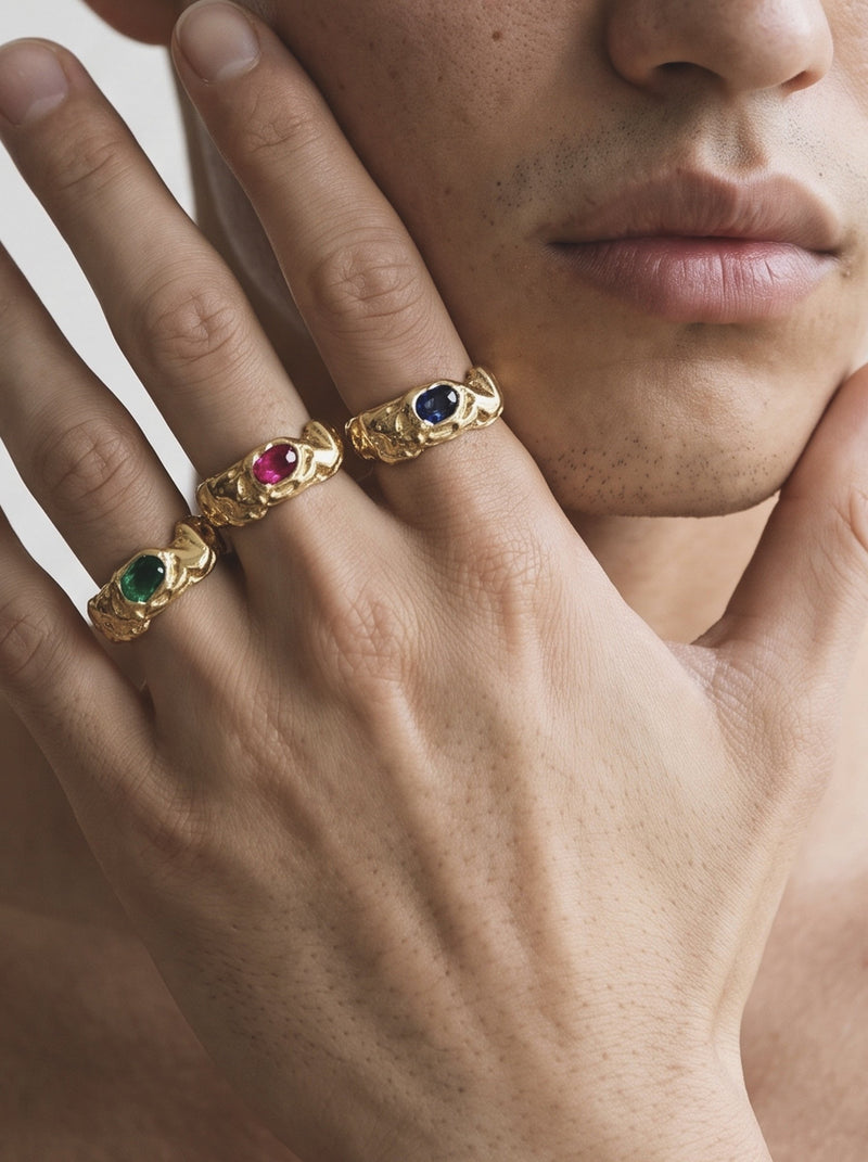 Judy ring – Gold Plated / Emerald / Ruby / Sapphire