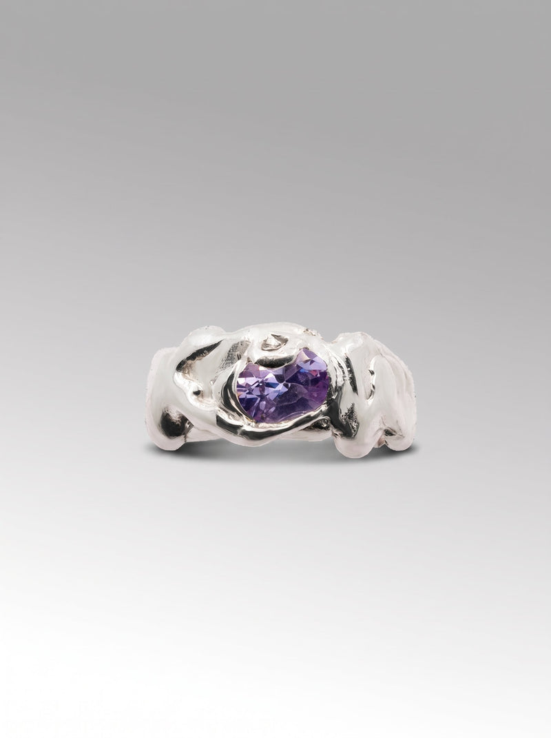 Medusa ring – Silver / Lavender