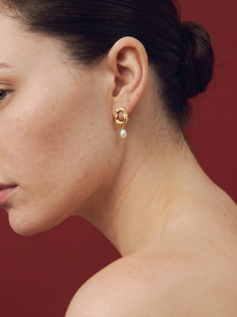 Mini Azores Perla earrings – Gold Plated