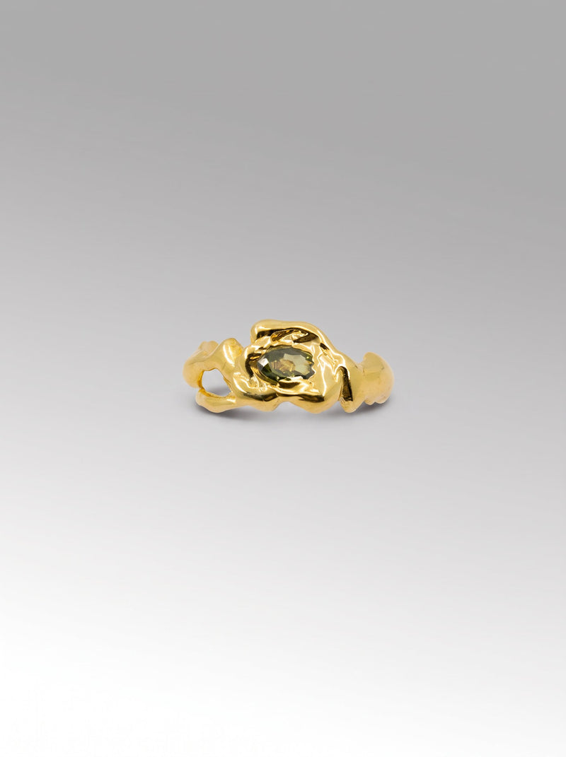 Orquídea ring – Gold Plated / Peridot