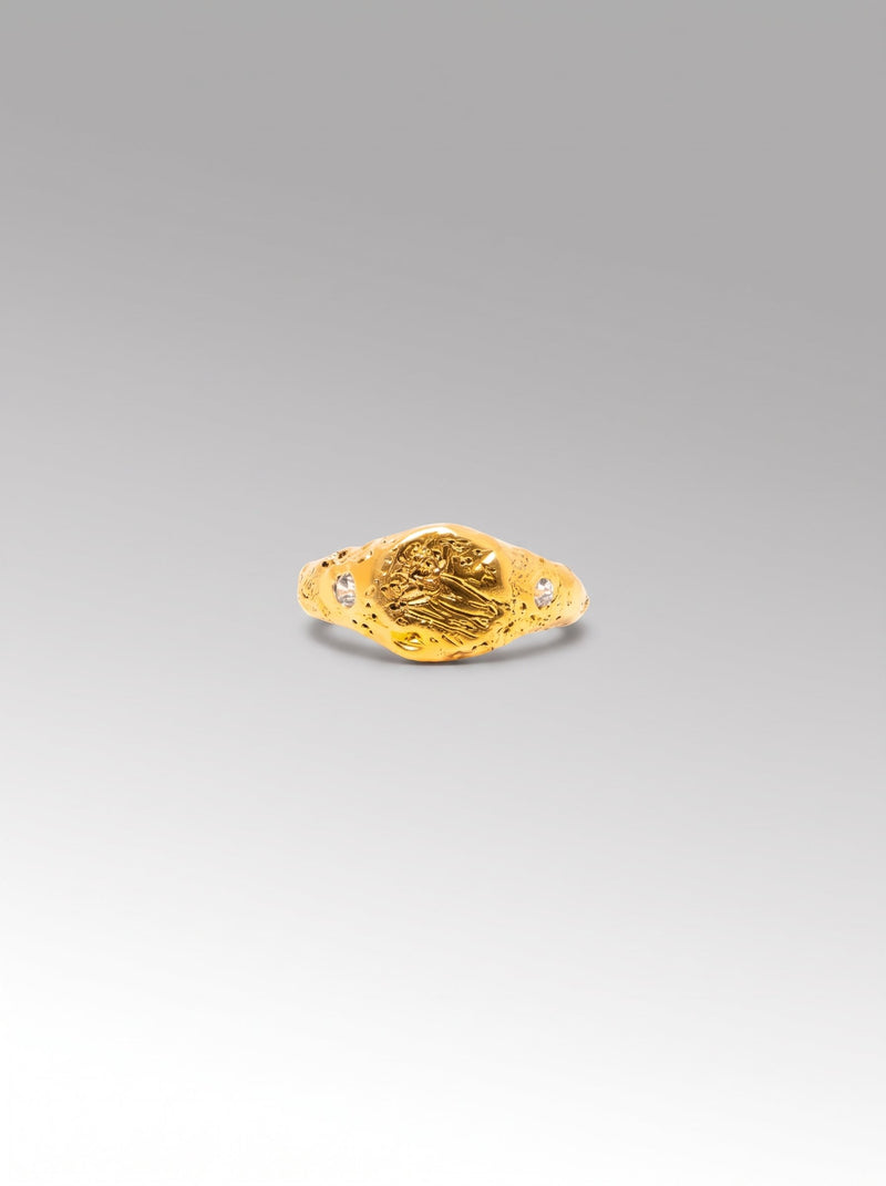 Sello para el Meñique ring – Gold Plated