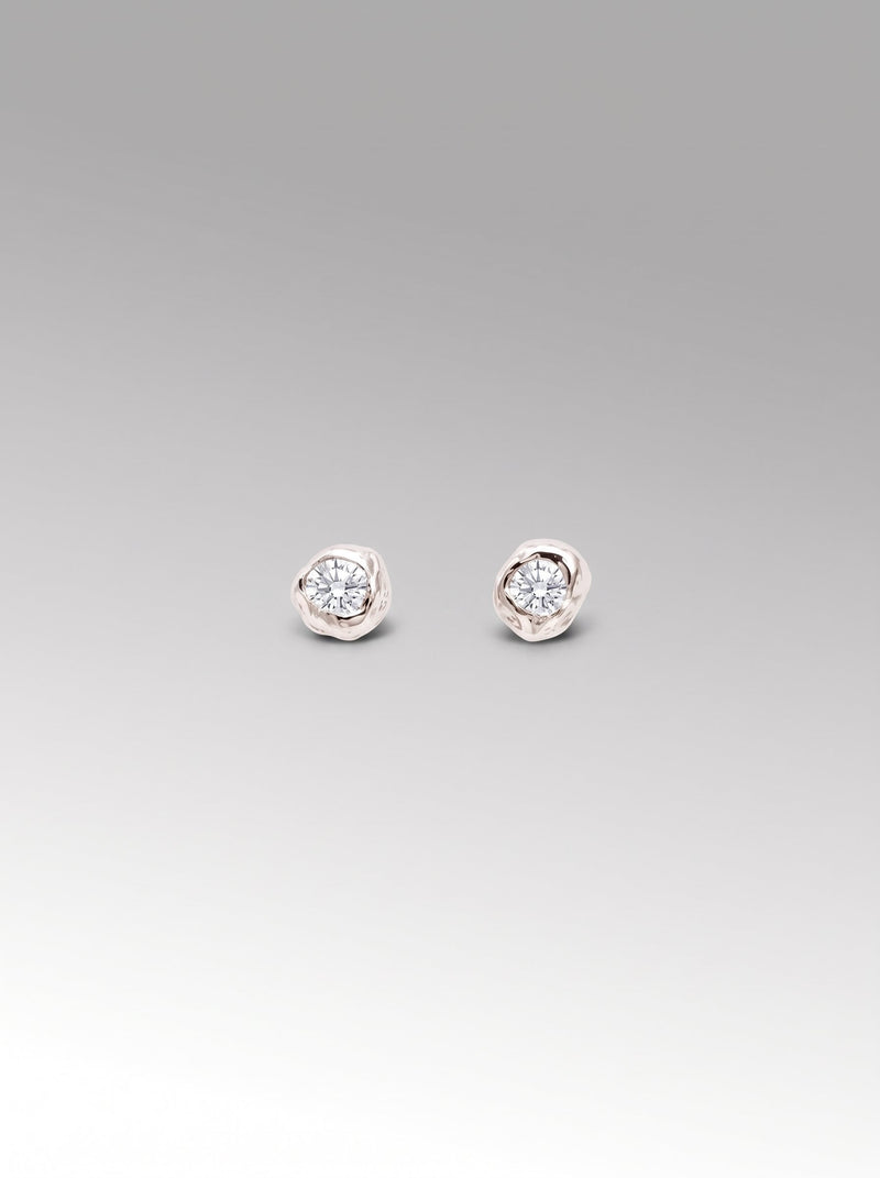 Semillas earrings – Silver / White