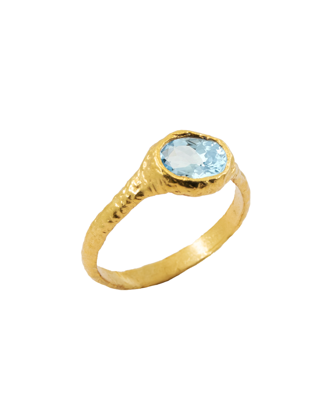 COCODRILO AQUAMARINE SOLID GOLD