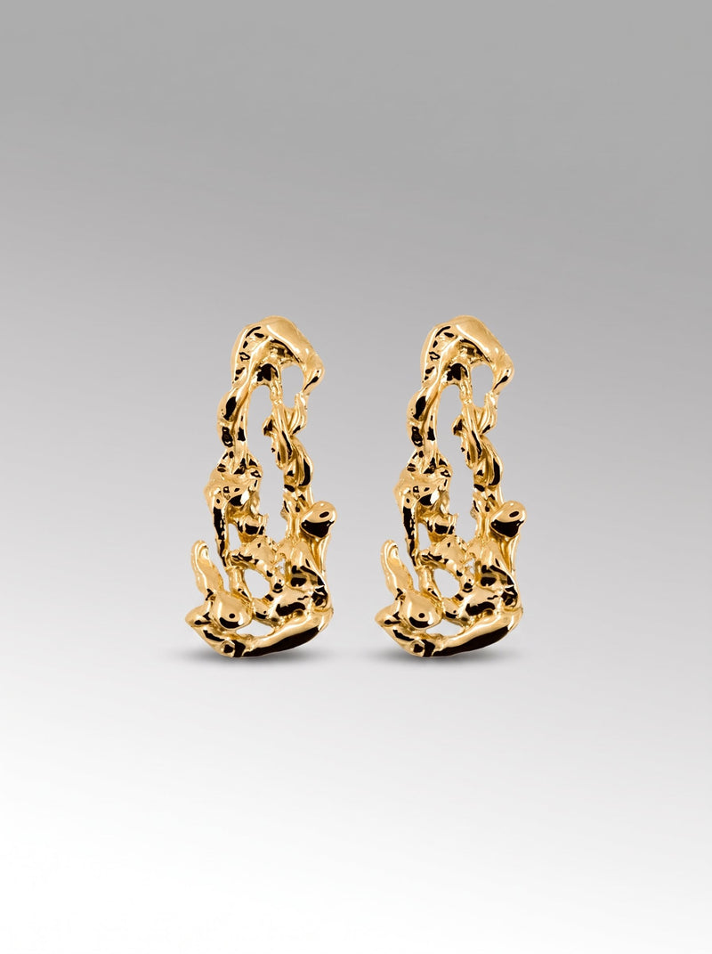 Algas earrings – Gold Plated
