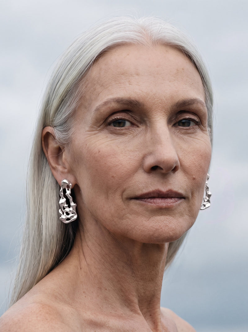 Algas earrings – Silver
