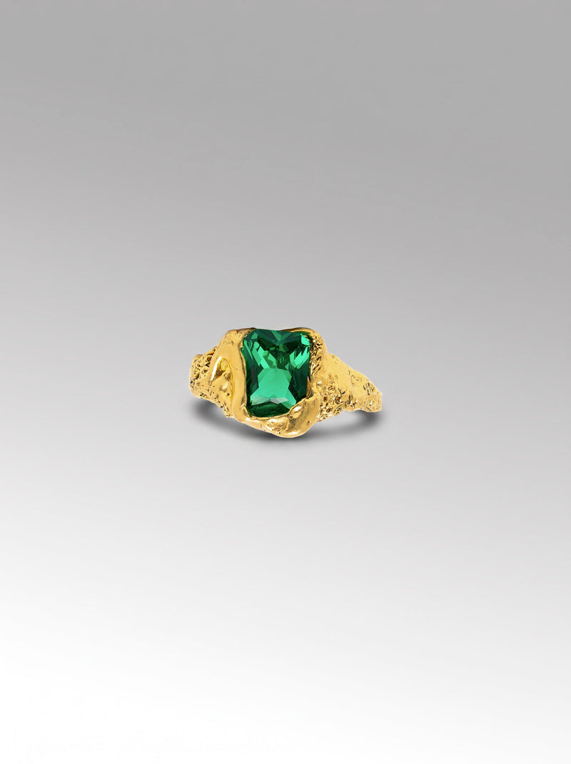 Anillo del Iaio ring – Gold Plated / Emerald