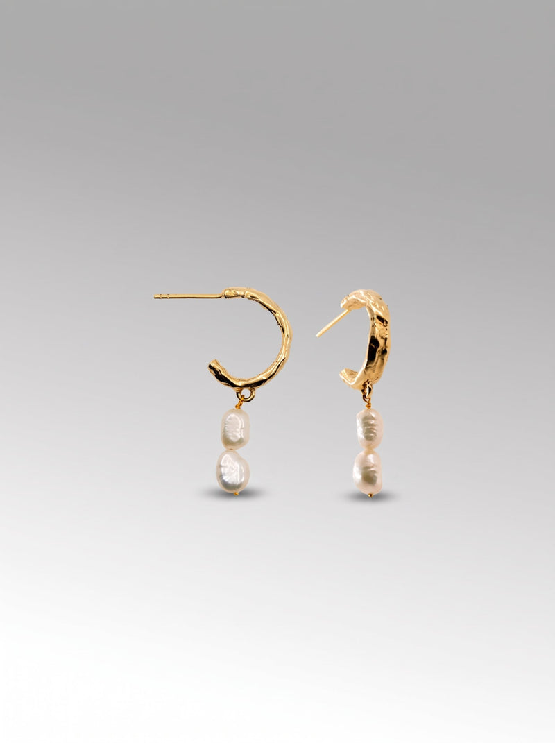Arito Doble Perla earrings – Gold Plated