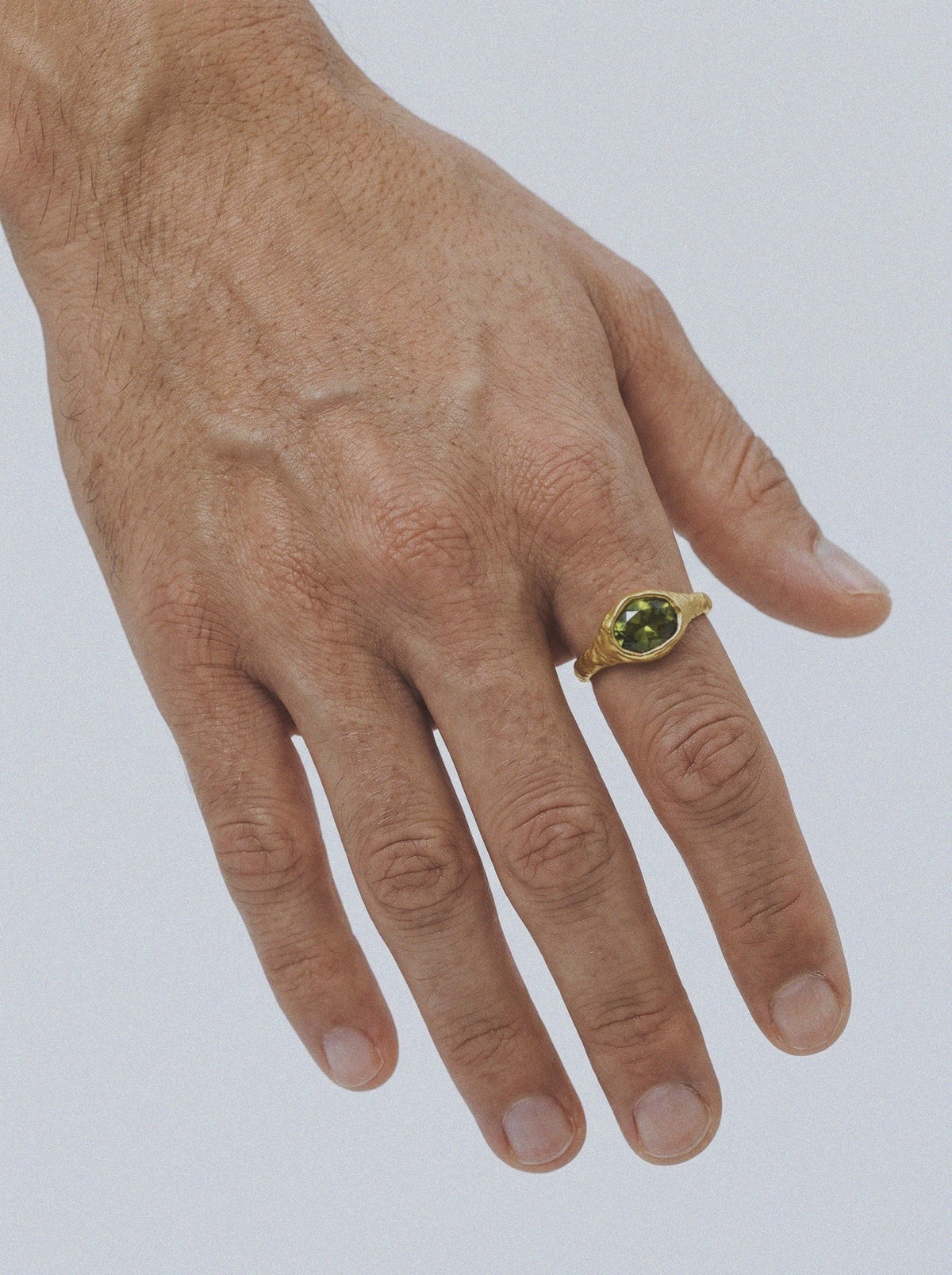 Cocodrilo ring – Gold Plated / Peridot