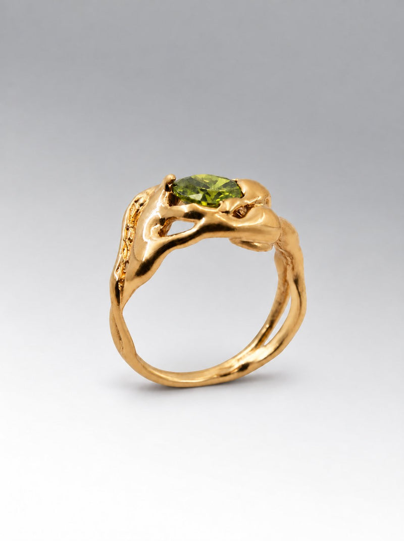 Dalia ring – Gold Plated / Peridot