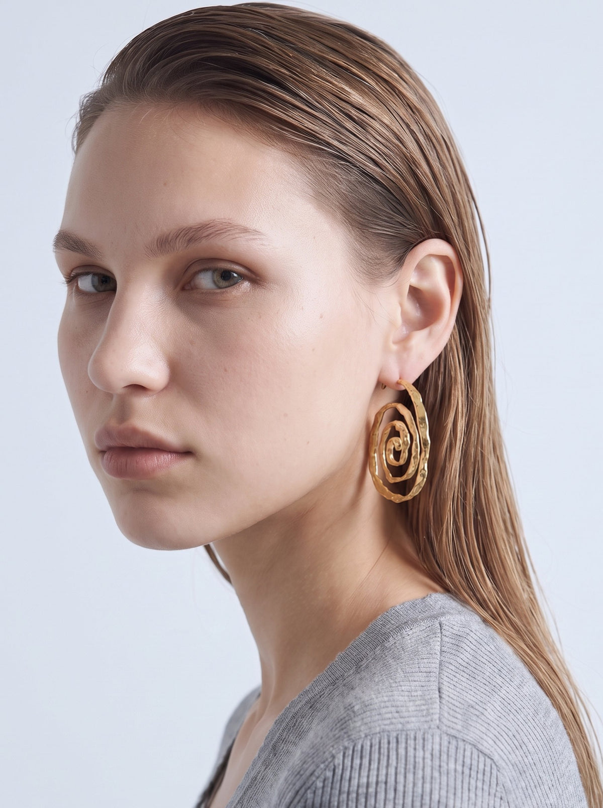 Espiral Hoops – Gold Plated