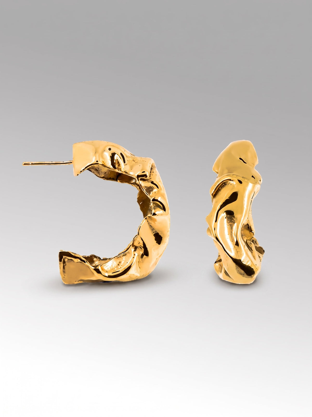 Jenner Hoops – Gold Plated