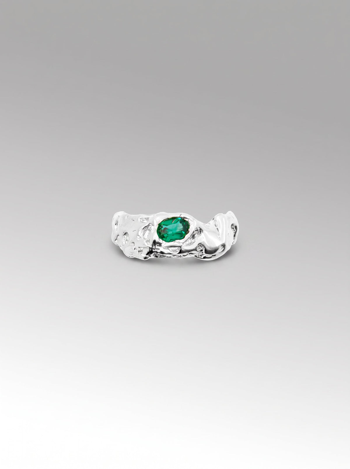 Judy ring – Silver / Emerald