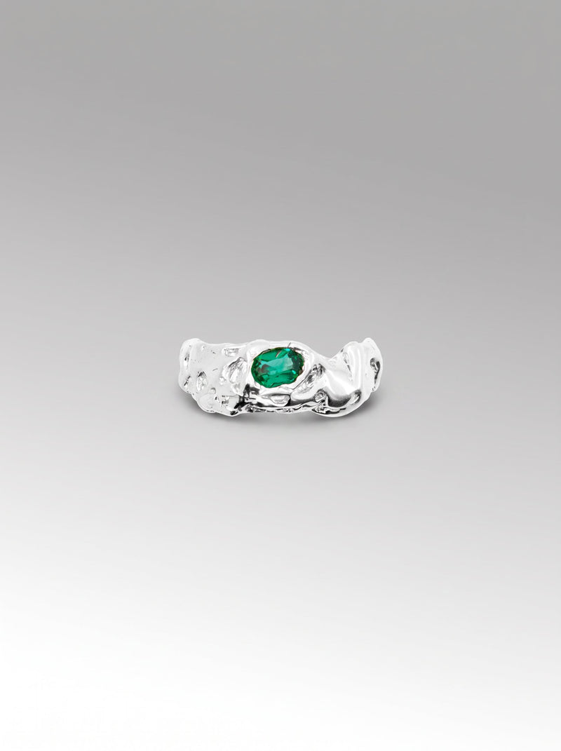 Judy ring – Silver / Emerald