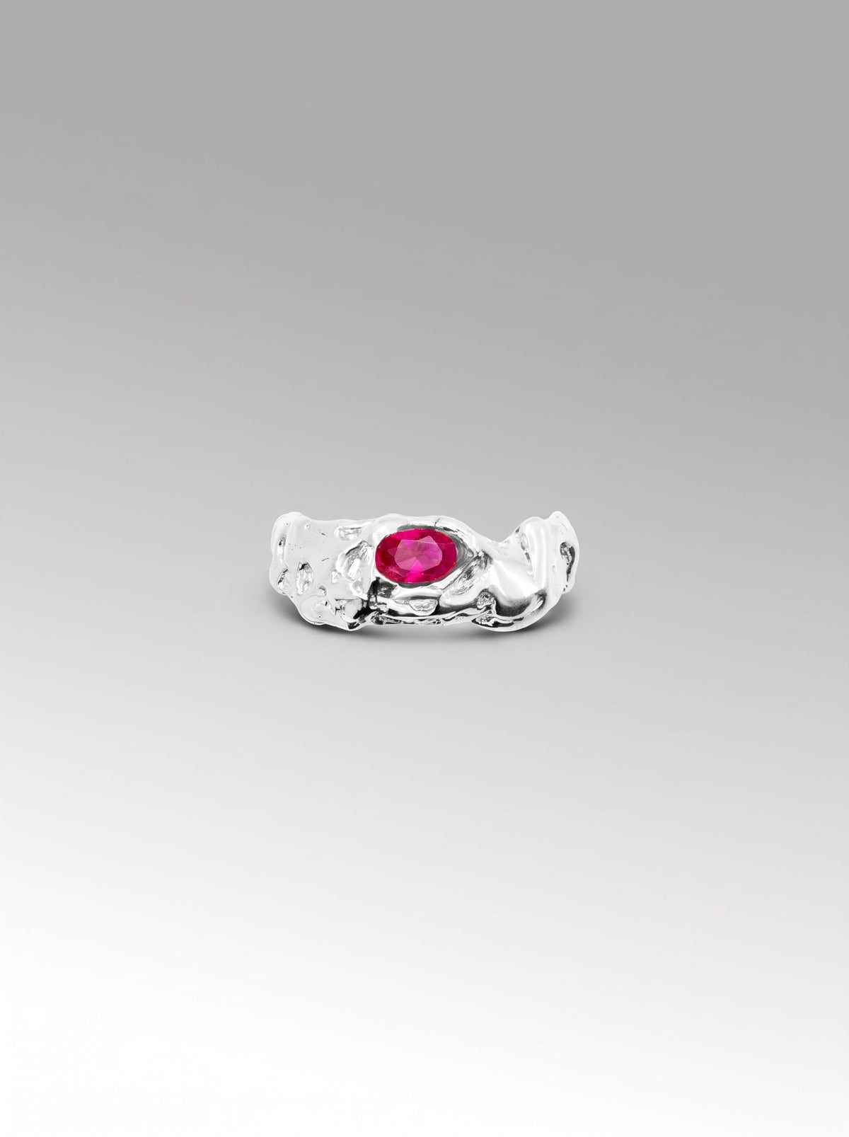 Judy ring – Silver / Ruby