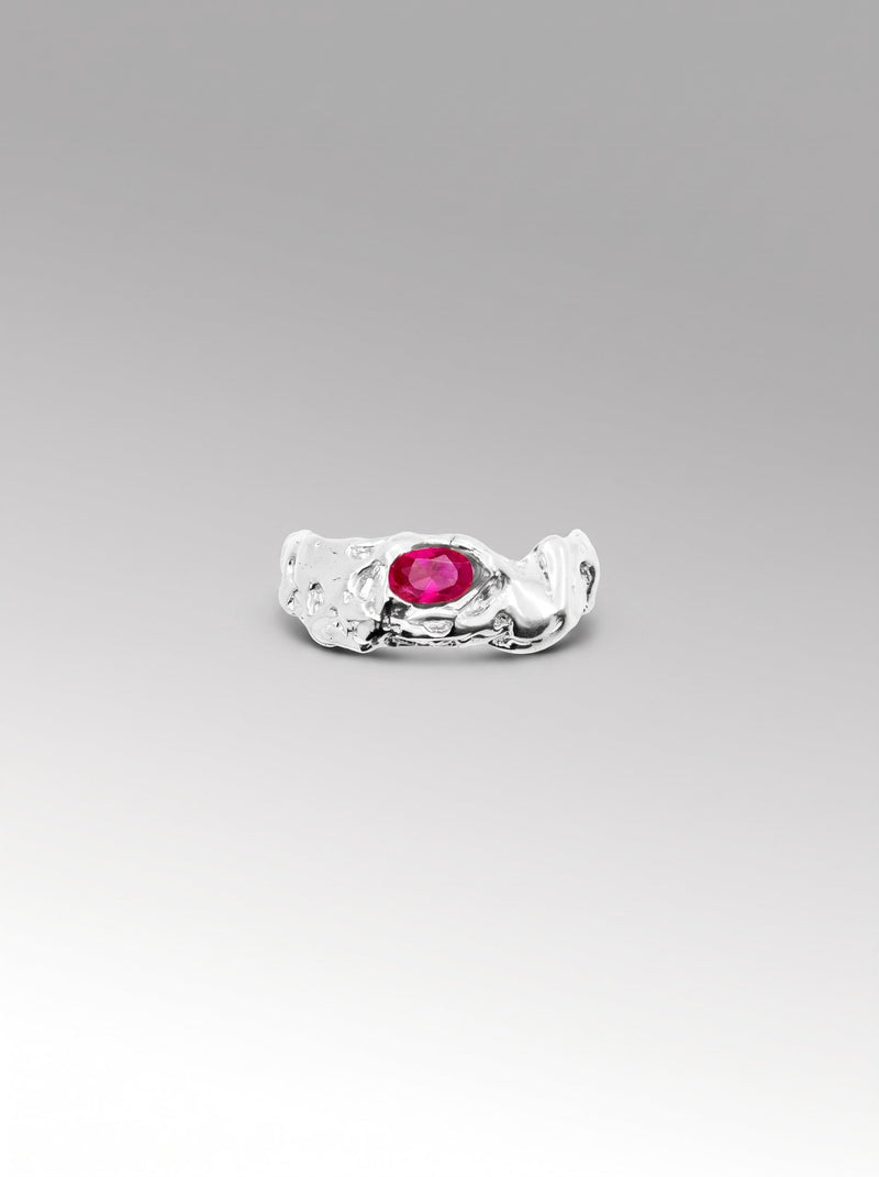 Judy ring – Silver / Ruby