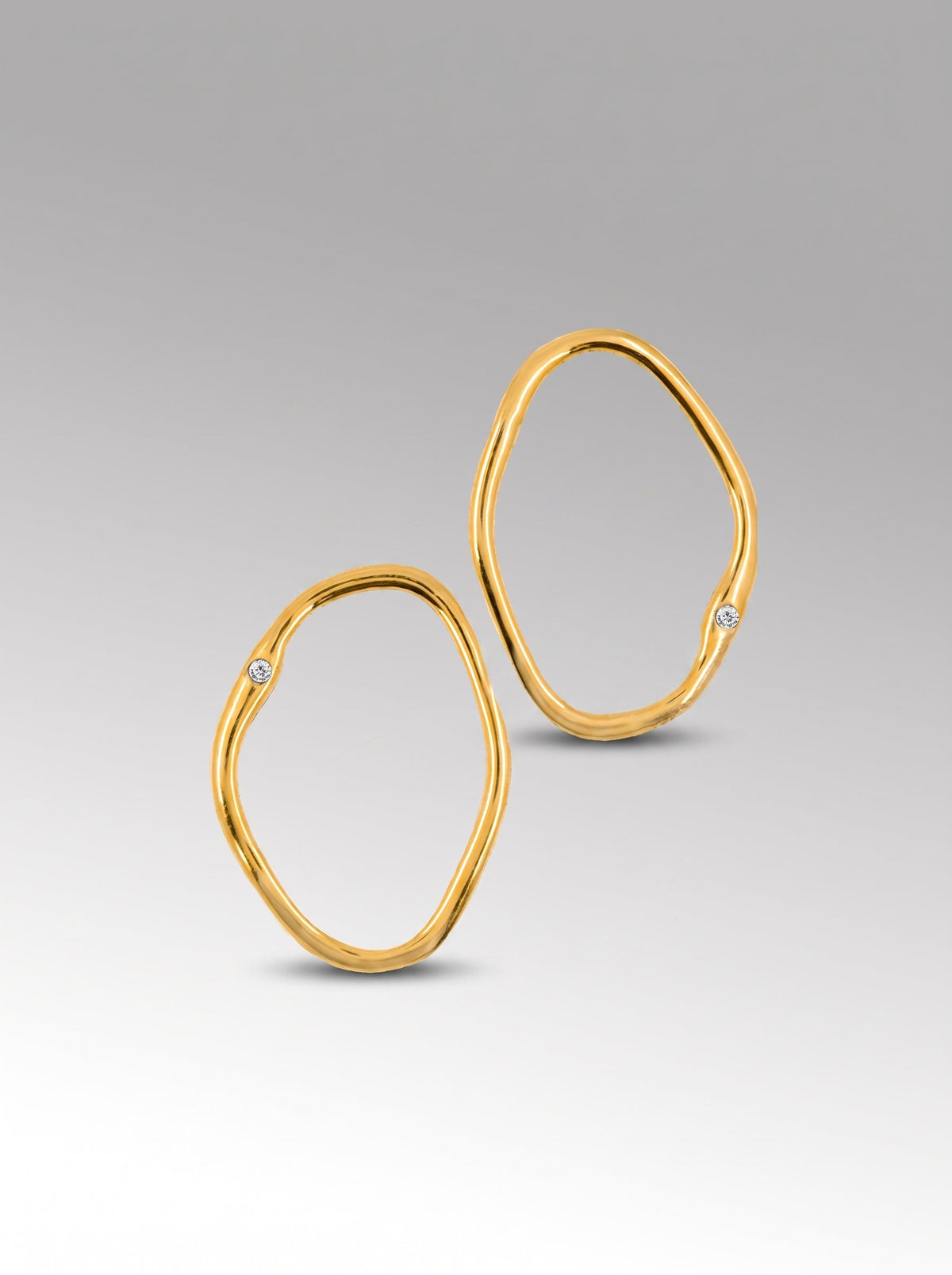 La Luz earrings – Gold Plated / White