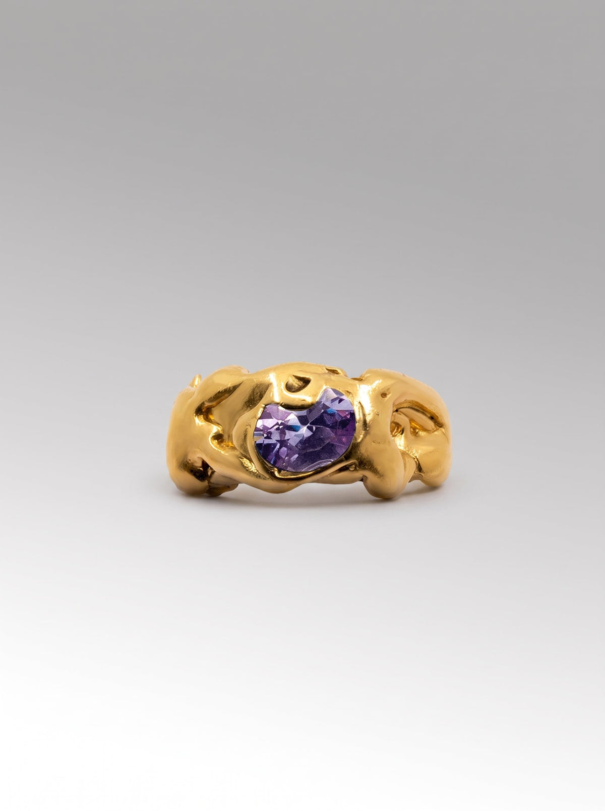 Medusa ring – Gold Plated / Lavender