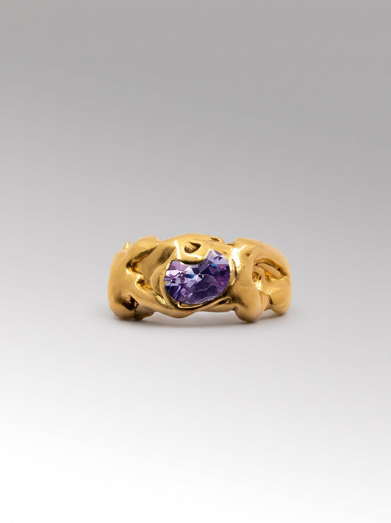 Medusa ring – Gold Plated / Lavender