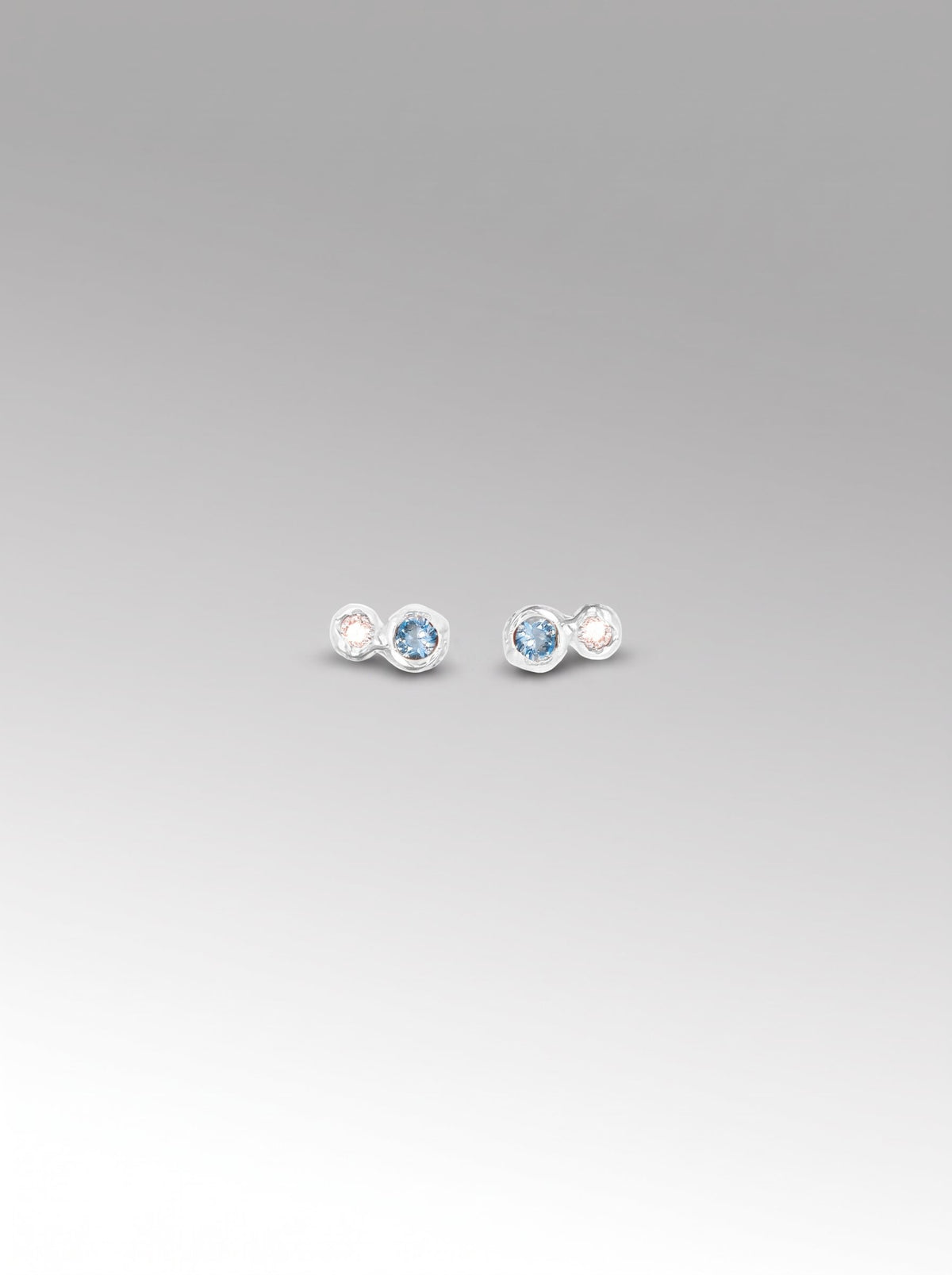 Mellizos earrings – Silver / Aquamarine