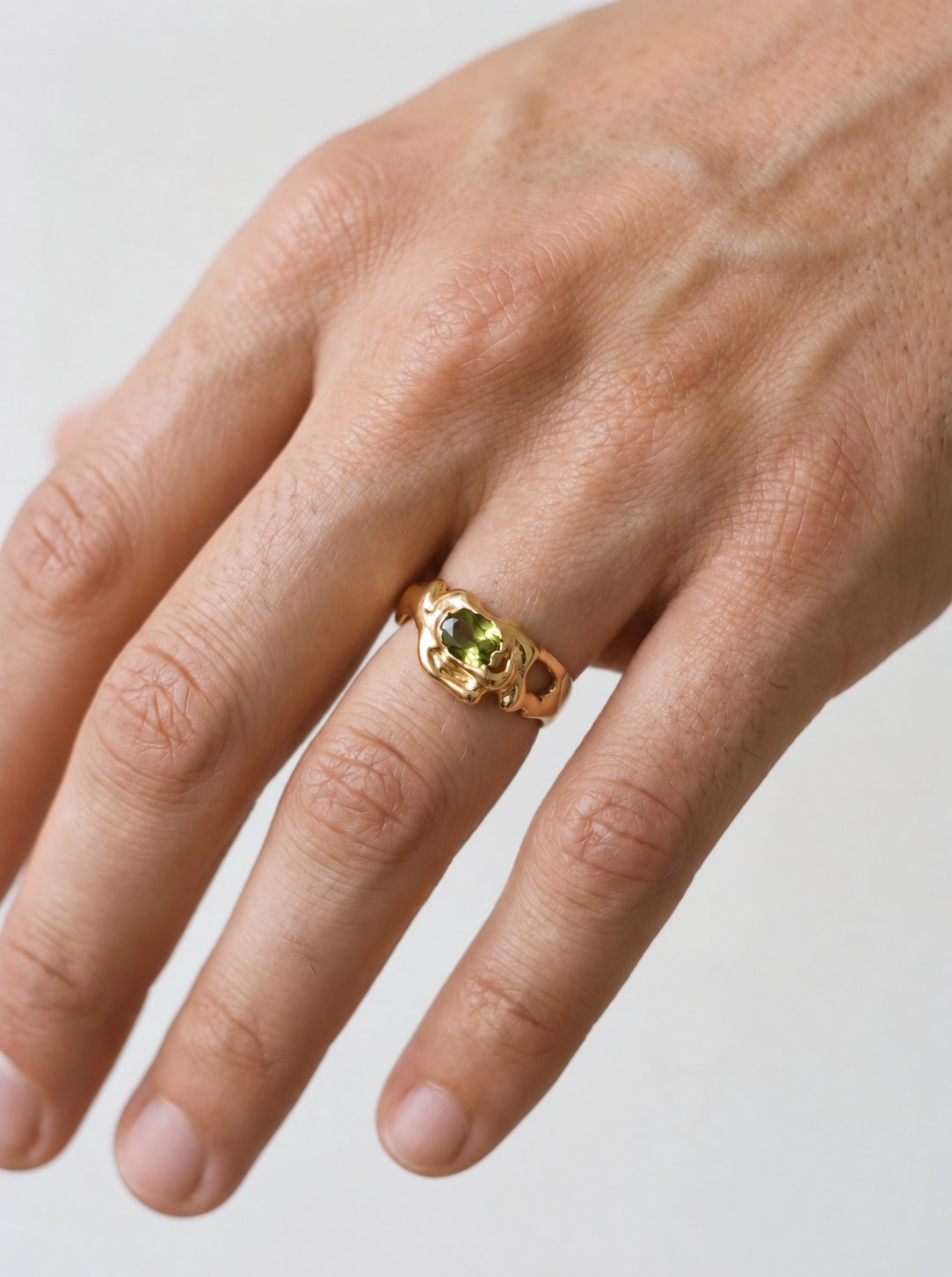 Orquídea ring – Gold Plated / Peridot