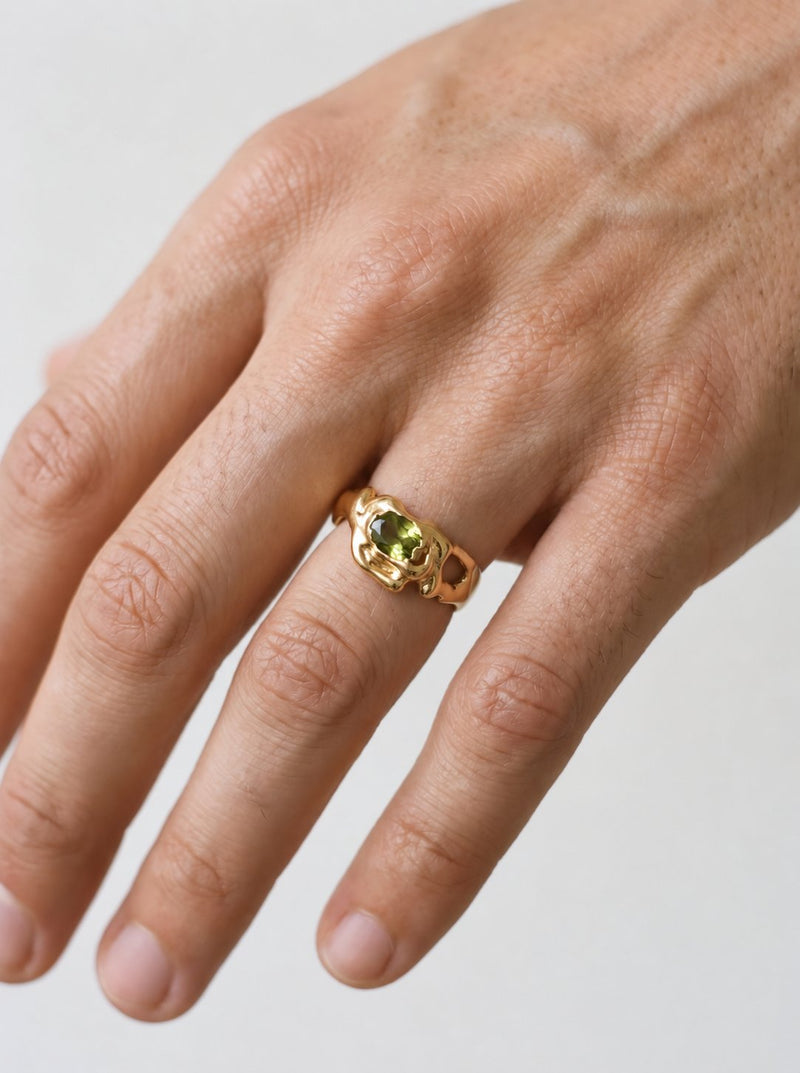 Orquídea ring – Gold Plated / Peridot