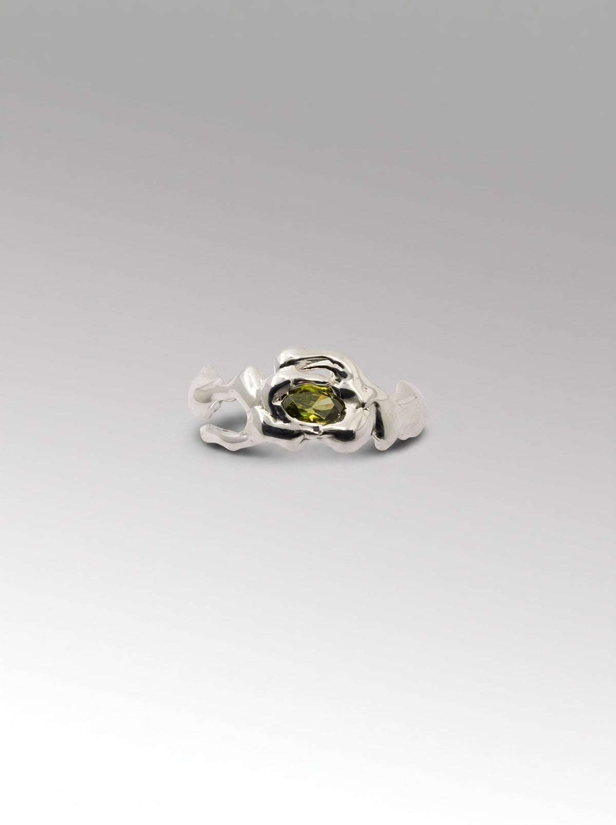 Orquídea ring – Silver / Peridot