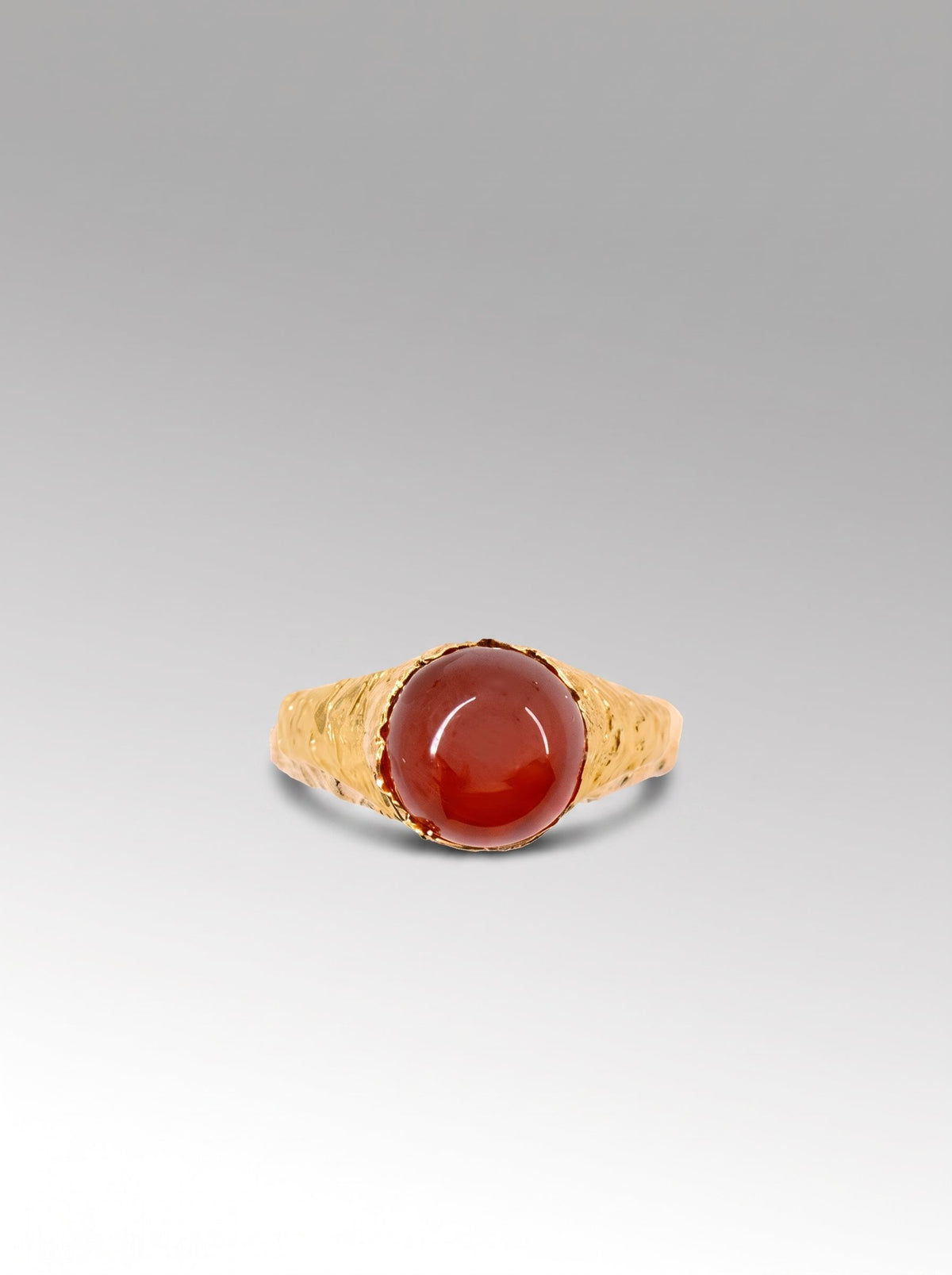 Planeta Ring – Gold Plated / Carnelian (Red Agate)