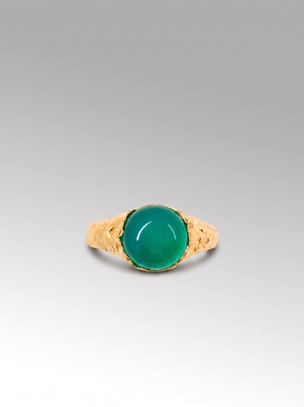 Planeta Ring – Gold Plated / Chrysoprase