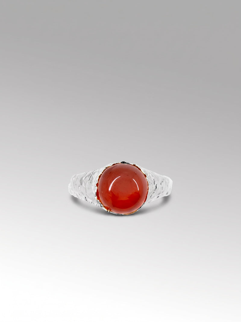 Planeta Ring – Silver / Carnelian (Red Agate)