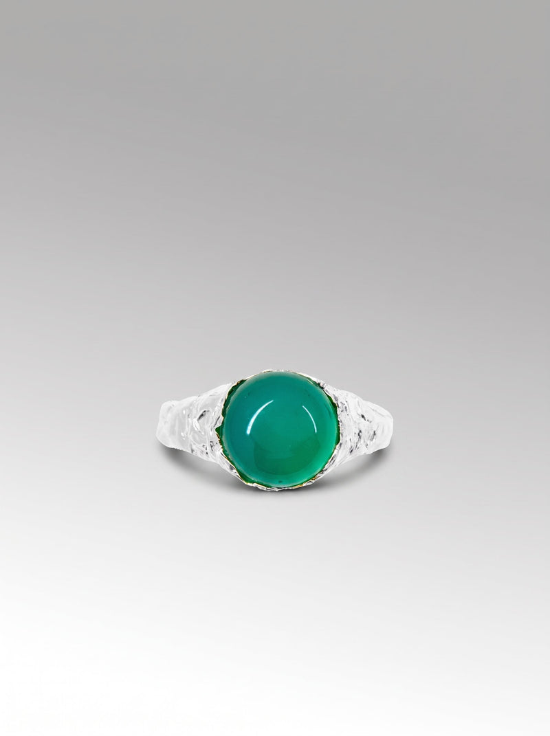 Planeta Ring – Silver / Chrysoprase