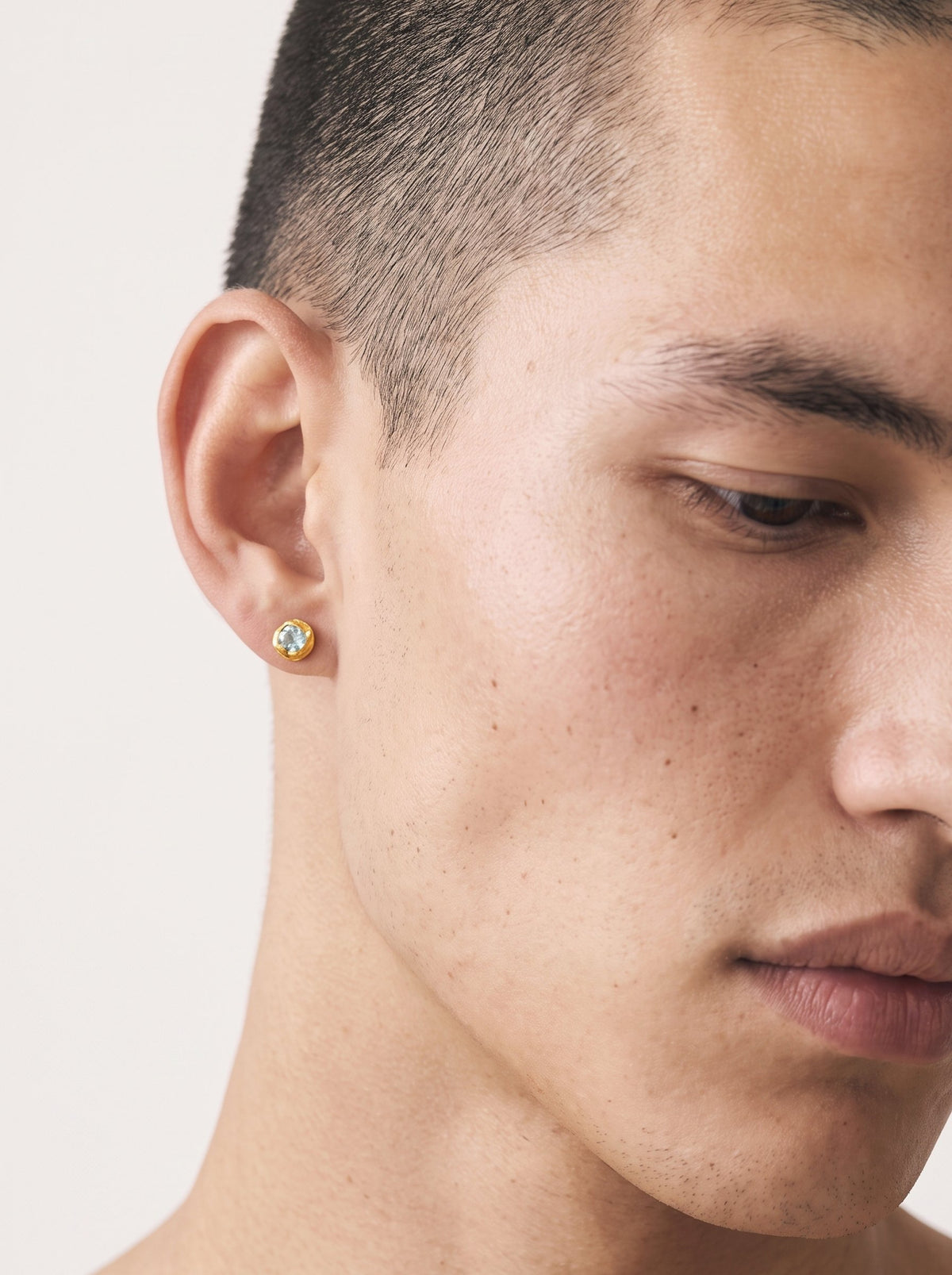 Semillas earrings – Gold Plated / Aquamarine