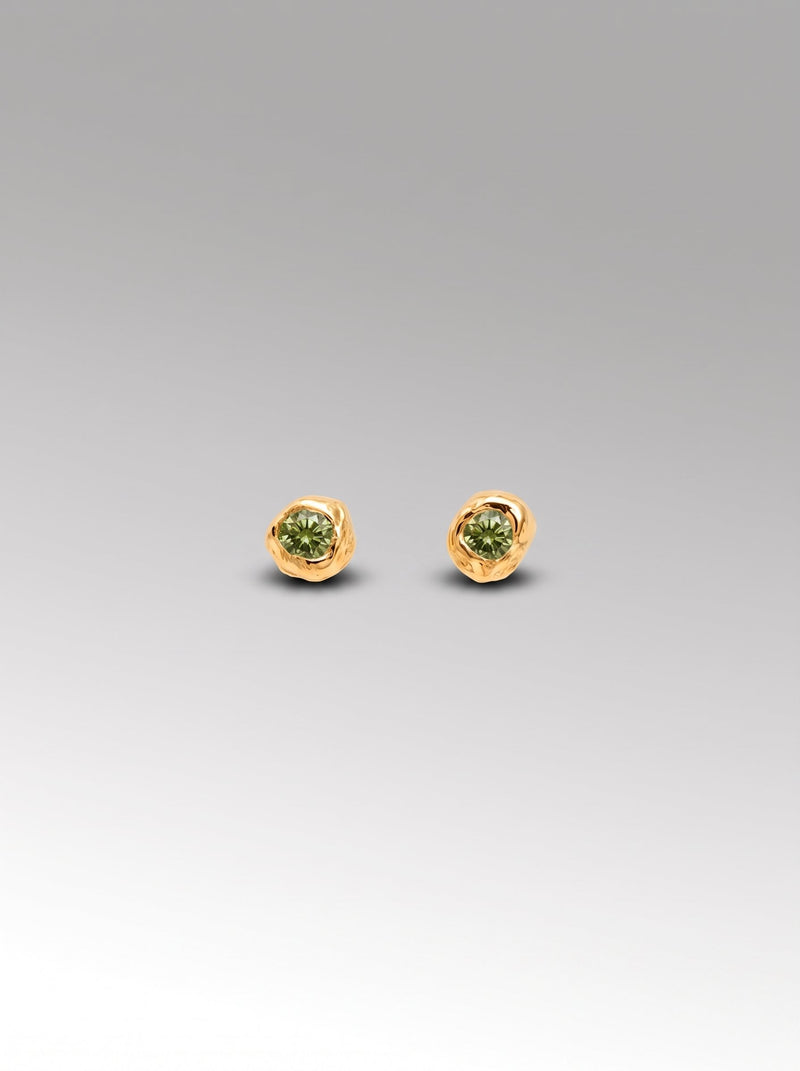 Semillas earrings – Gold Plated / Peridot
