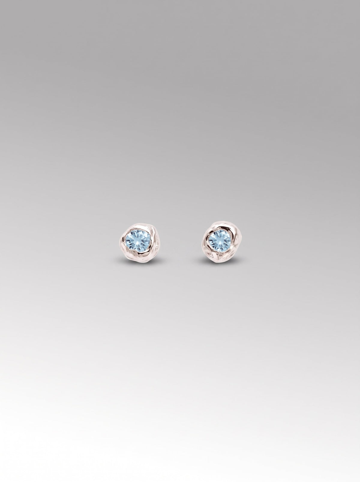 Semillas earrings – Silver / Aquamarine