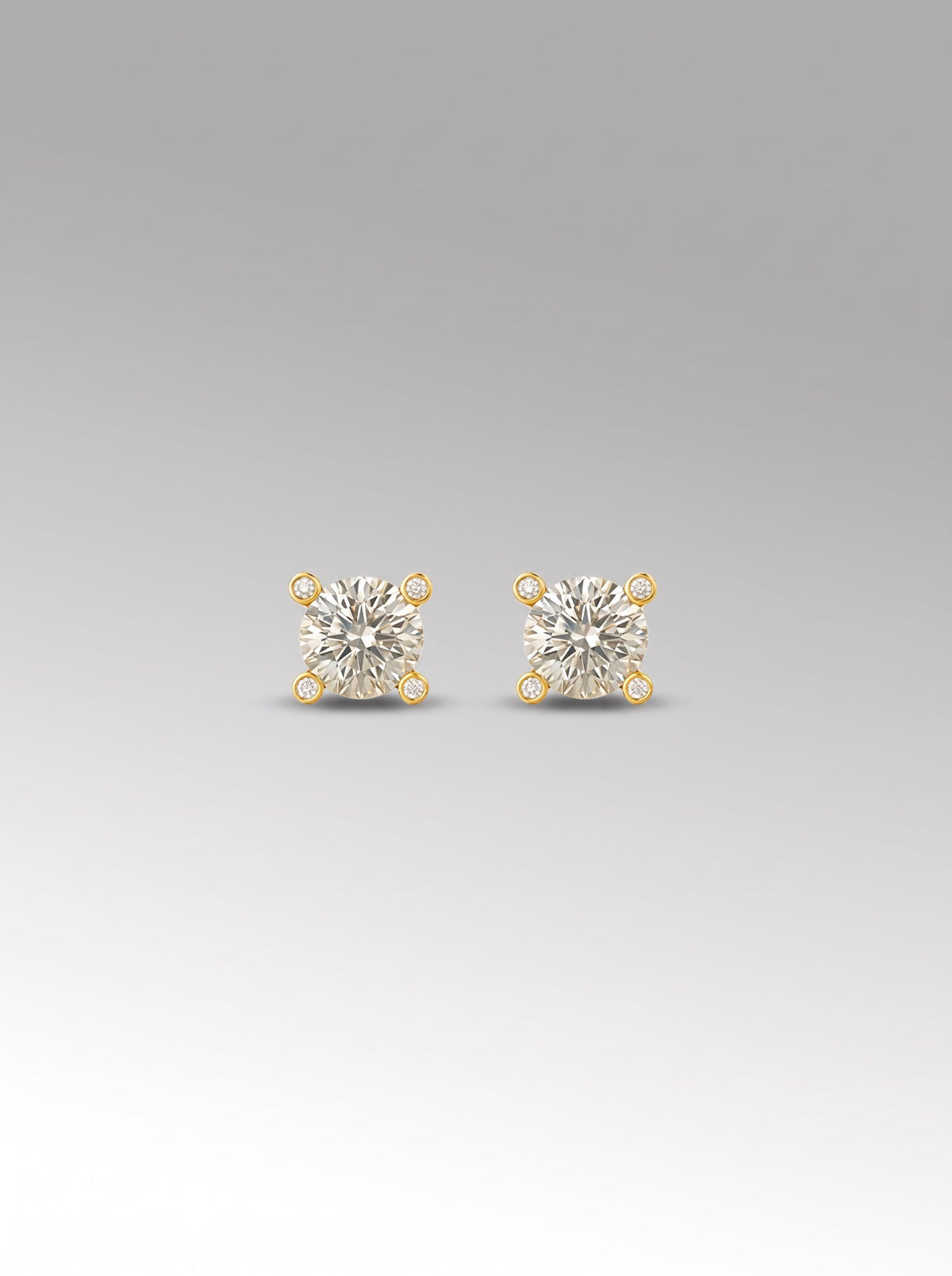 Solitario con Garras earrings – Gold Plated