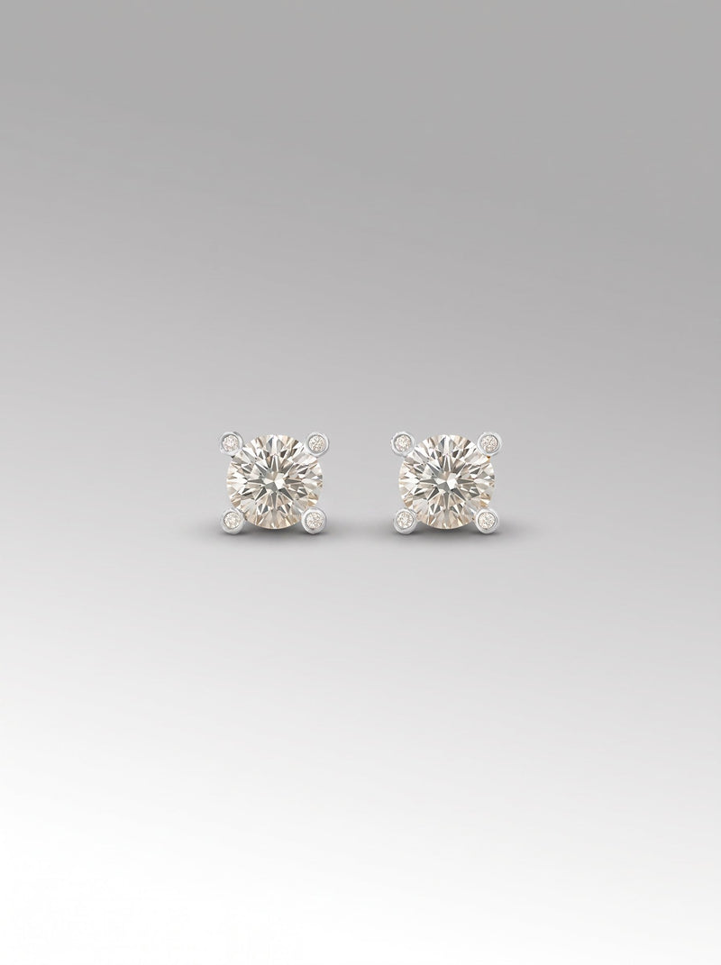 Solitario con Garras earrings – Silver