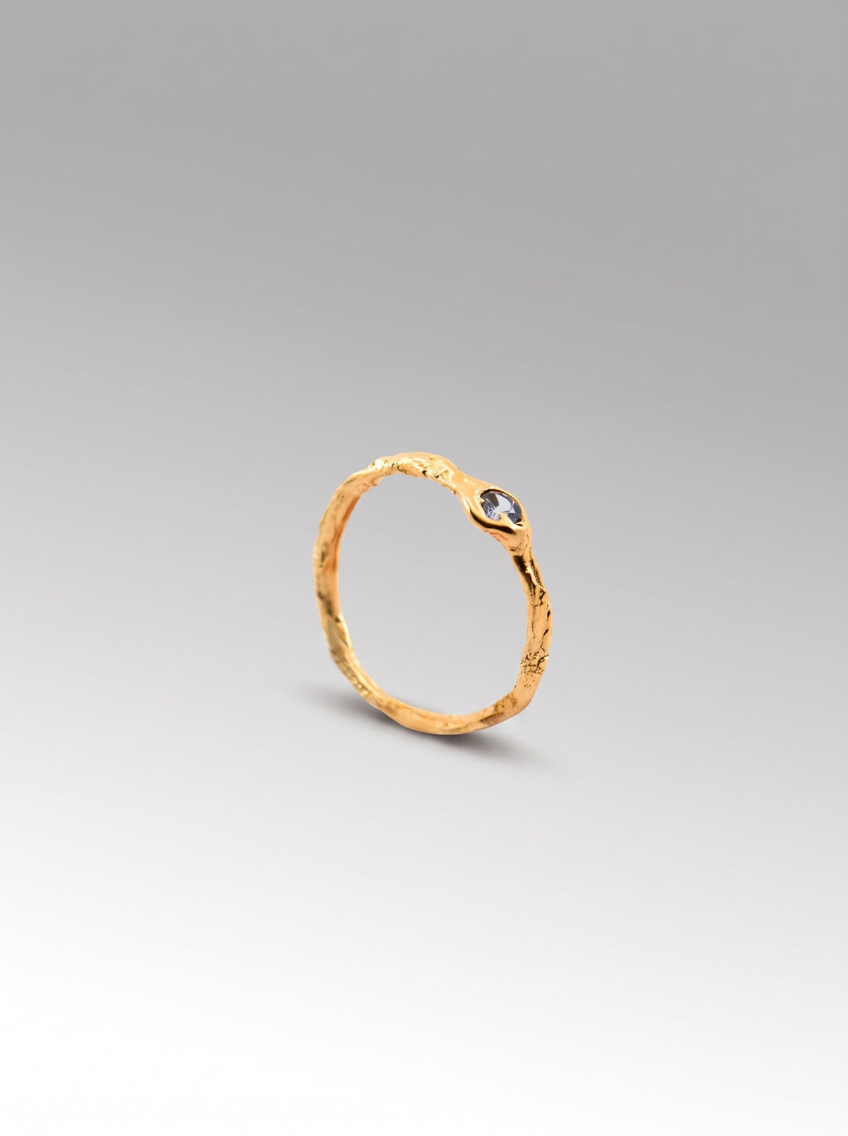Tallo ring – Gold Plated / Aquamarine