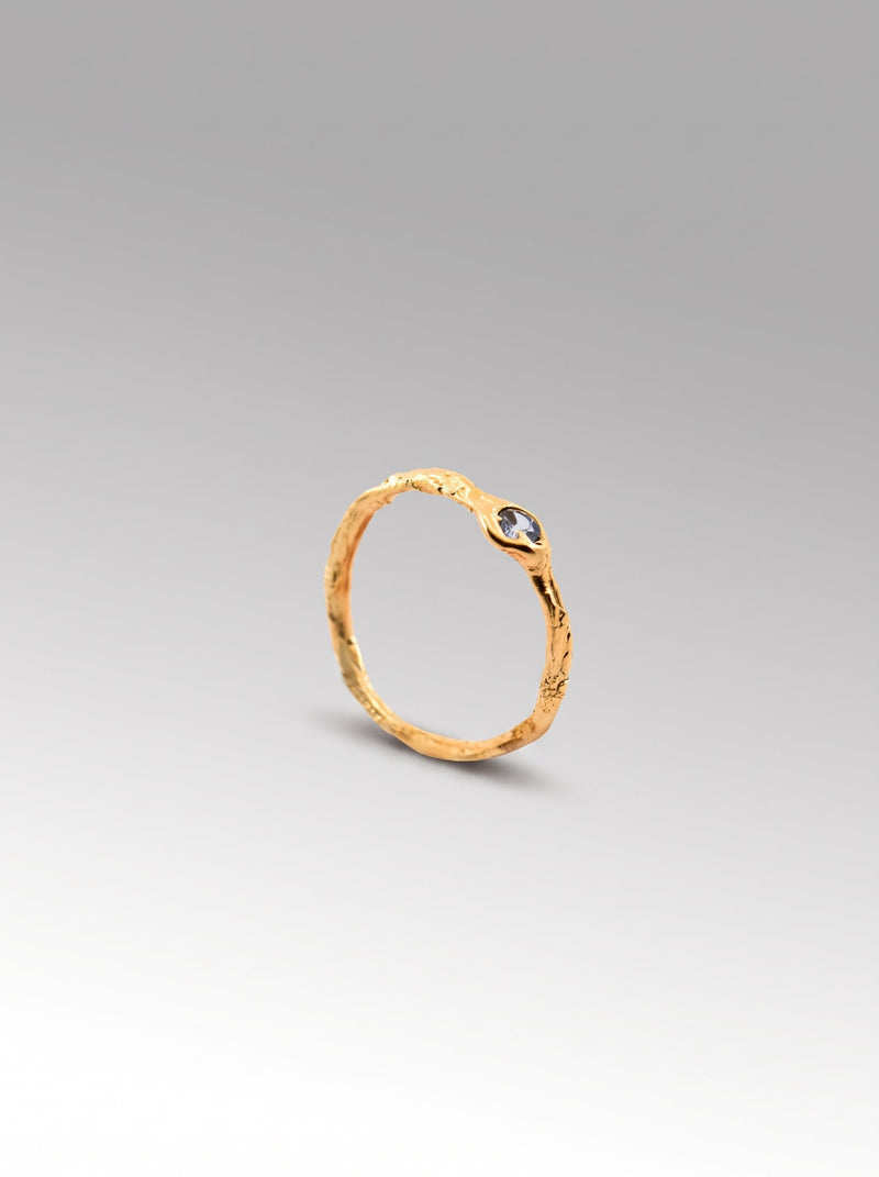 Tallo ring – Gold Plated / Aquamarine