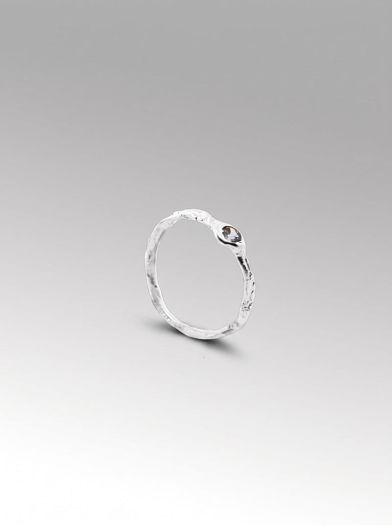 Tallo ring – Silver / Aquamarine
